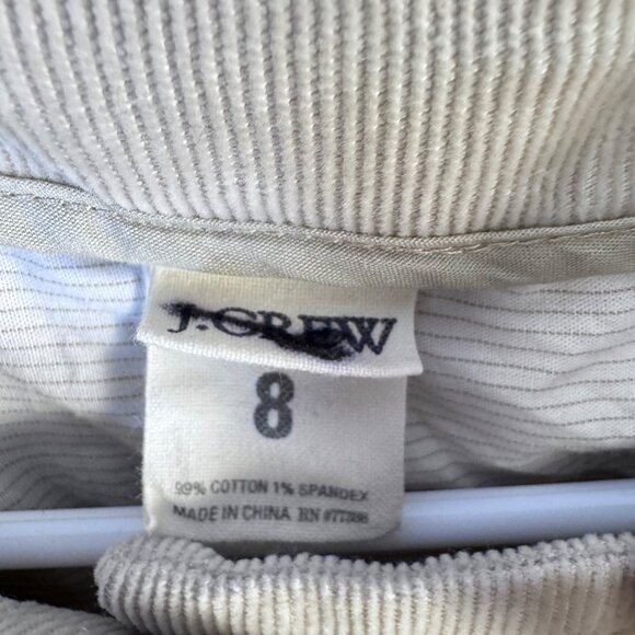 J.Crew Womens Light Beige Corduroy Jacket Size 8 Button-Front classic minimalist - Picture 6 of 7